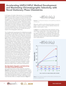 Accelerating UHPLC & HPLC Method Development and Maximizing Chromatographic Selectivity with Novel Stationary Phase Chemistries