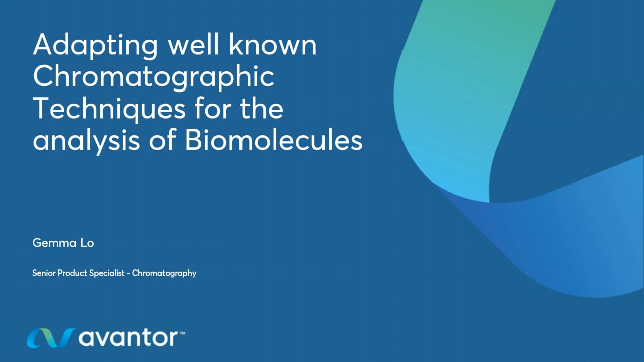 Techniques for the Analysis of Biomolecules