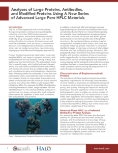 Analyses of Large Proteins, Antibodies, and Modified Proteins Using A New Series of Advanced Large Pore HPLC Materials