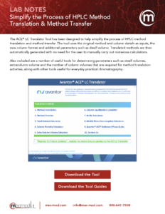 HPLC Method Translator LabNote