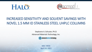 Increased Sensitivity and Solvent Savings with Novel 1.5 mm ID Stainless Steel UHPLC Columns