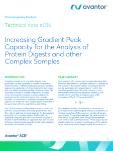 Increasing Gradient Peak Capacity for the Analysis of Protein Digests and Other Complex Samples